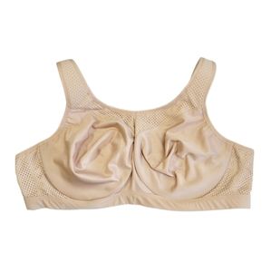 Glamorize High Impact Sports Bra Seamless Underwire Cafe Beige Women's 44C